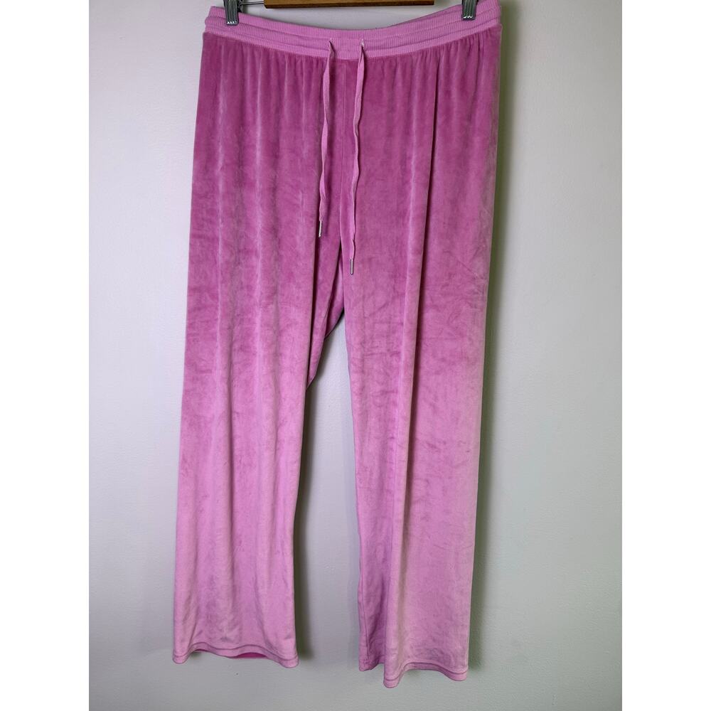 Juicy Couture Pink Velour Rhinestone Lounge Sleep Pants XL Barbiecore - Picture 4 of 7